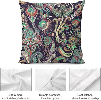 Boho Pillowcases Beautiful Floral Patterns in Traditional Geometric Ethnic Style - Image 8