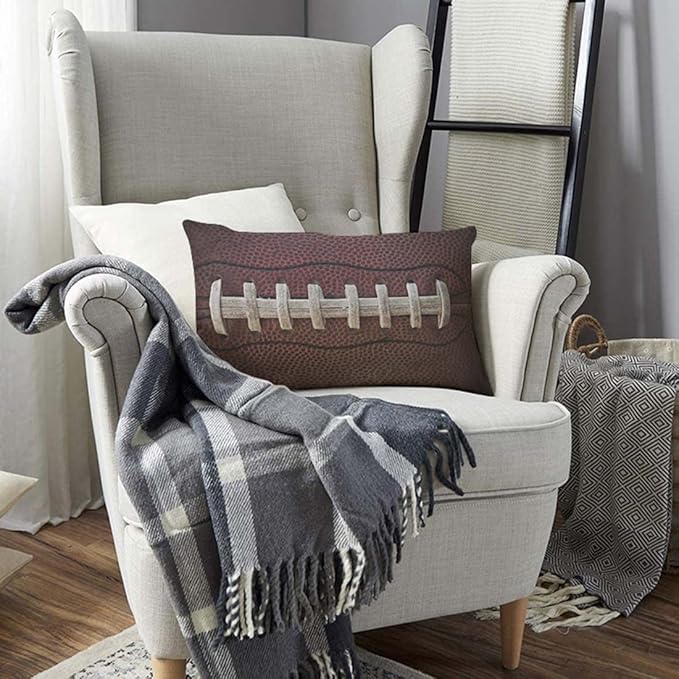 TKS MITLAN American Football Throw Pillow Case Cushion Cover Laces Detail - Image 3