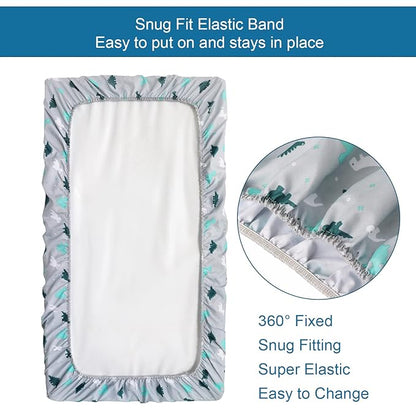Graco Pack n Play Sheets Fitted 4-Pack | Mini Crib Sheets, Breathable Material - Image 6