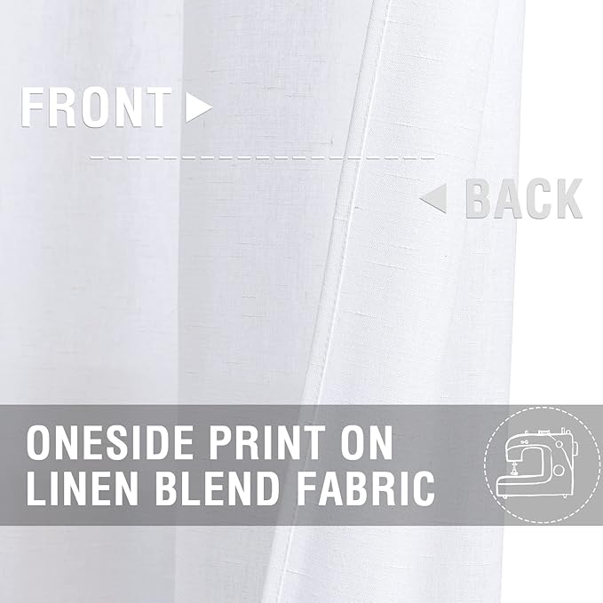 jinchan Linen Kitchen Curtains and Valance Set Tier Curtains 36 Inch Length - Image 4