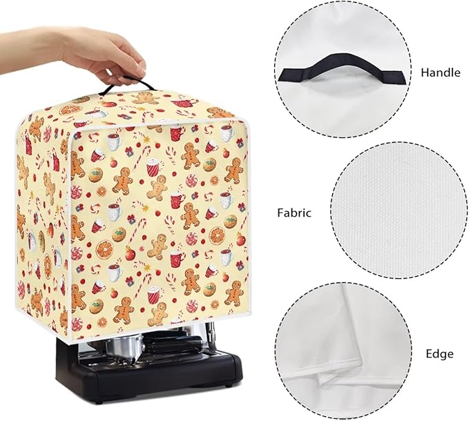 Christmas Coffee Maker Cover Dust Resistant Small Kitchen Appliance Protector - Image 5