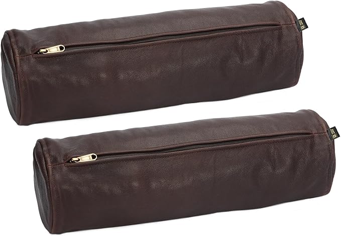 D DOLLY LAMB Goat Leather Cylindrical Cushion Covers by DDollyLamb