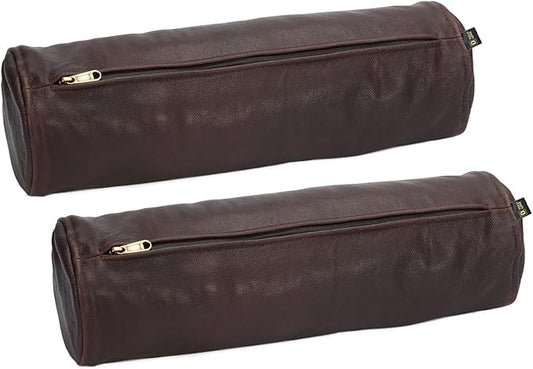 D DOLLY LAMB Goat Leather Cylindrical Cushion Covers by DDollyLamb