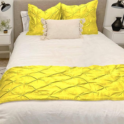 Bed Runner Set - 100% Pure Cotton 800 Thread Count - Luxury 1 Pinch Pleated Bed - Image 2
