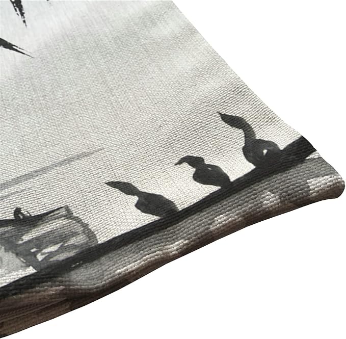 Solekla Throw Pillow Cover Japan Traditional Japanese Painting Man - Image 5