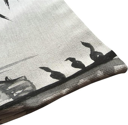 Solekla Throw Pillow Cover Japan Traditional Japanese Painting Man - Image 5