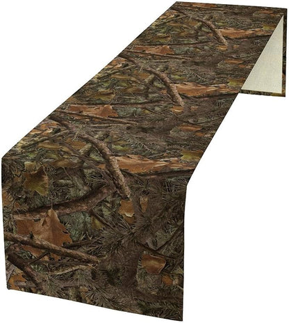 Camo Hunting Table Runner, Mossy and Oak Camouflage Patterns Table Runner by Unknown