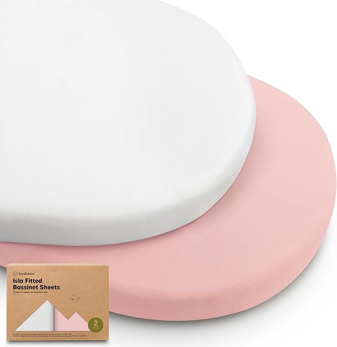 2-Pack Baby Bassinet Sheets Girl, Boy by KeaBabies