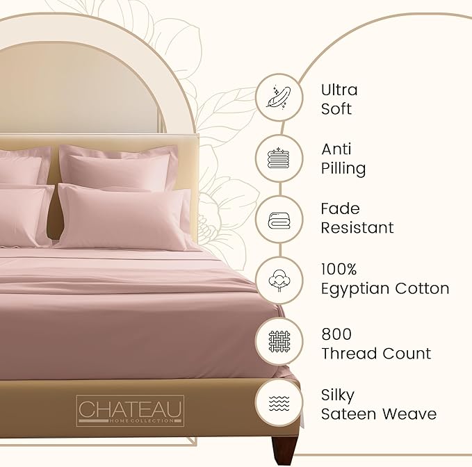 King Sheets Deep Pocket, 100% Egyptian Cotton Sheets - Image 4
