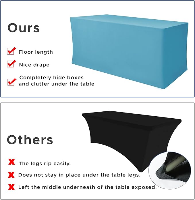 Nasitos Spandex Fitted Table Clothes, 2 Pack - Image 5