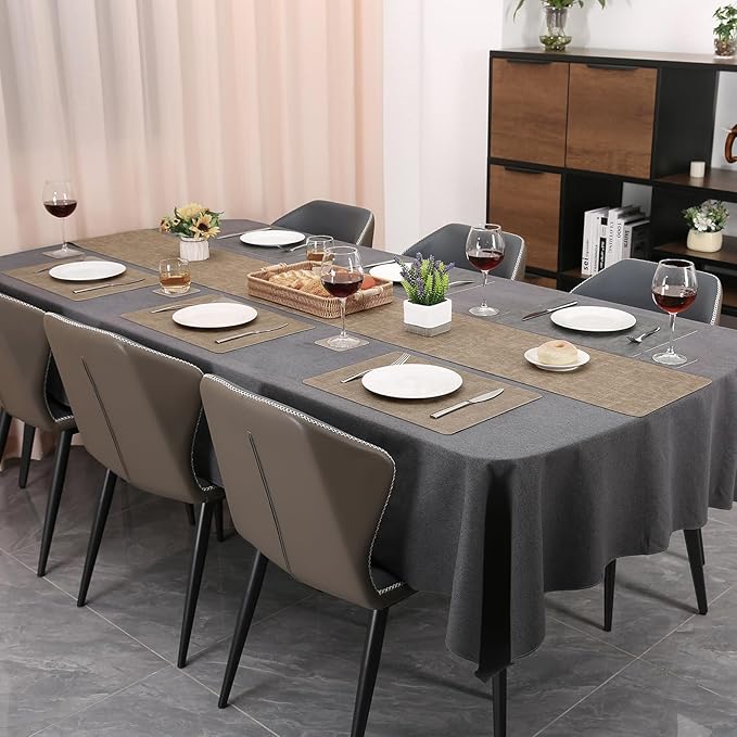 Table Runners 55 Inches Long, Dual-Sided Faux Leather Farmhouse Table Runner - Image 6