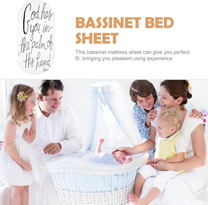 Knitted Bassinet Sheet Fitted Elastic Cradle Mattress Sheet Breathable - Image 7
