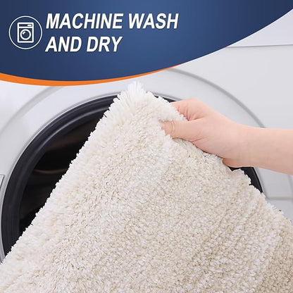 OLANLY Bathroom Runner Rugs 59x24, Extra Soft Absorbent Microfiber Bath Rugs - Image 5
