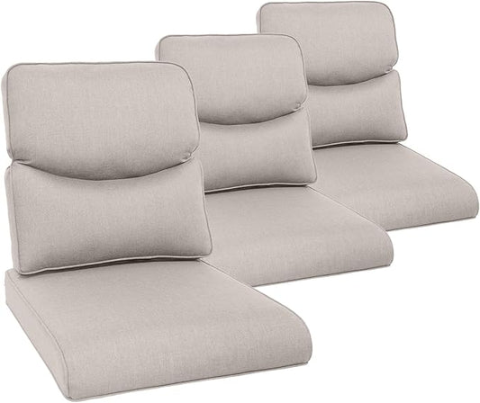 Outdoor Chair Cushion Set of 3, Waterproof Outdoor Seat Cushions 25x22 by moosprr