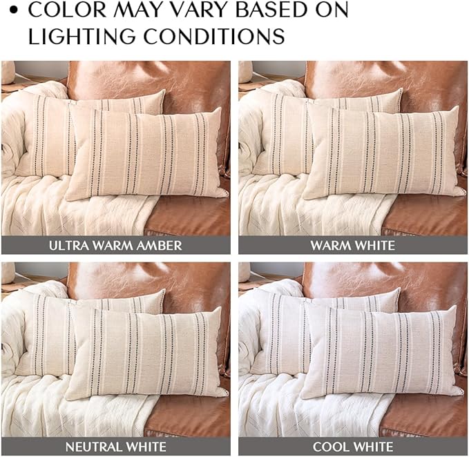 AELS 12x20 Decorative Farmhouse Linen Throw Pillow Covers, Boho Textured Pillow - Image 4