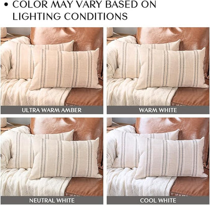 AELS 12x20 Decorative Farmhouse Linen Throw Pillow Covers, Boho Textured Pillow - Image 4