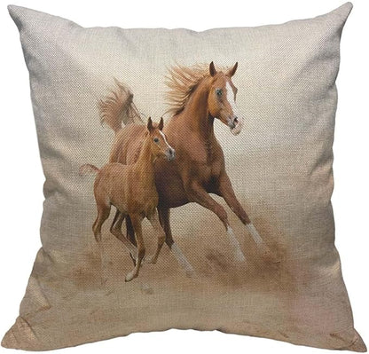 TKS MITLAN Two Horses Decorative Pillow Covers Purebred White Arabian Horse in by TKS+MITLAN