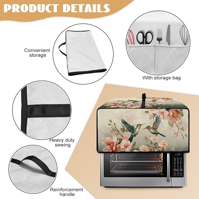 Air Fryer Toaster Oven Dust Cover Washable Fabric Countertop Microwave Smart - Image 5