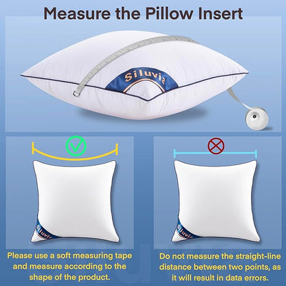 Siluvia 28"x28" Pillow Insert Set of 2 Square Throw 28 Pillows - Image 2