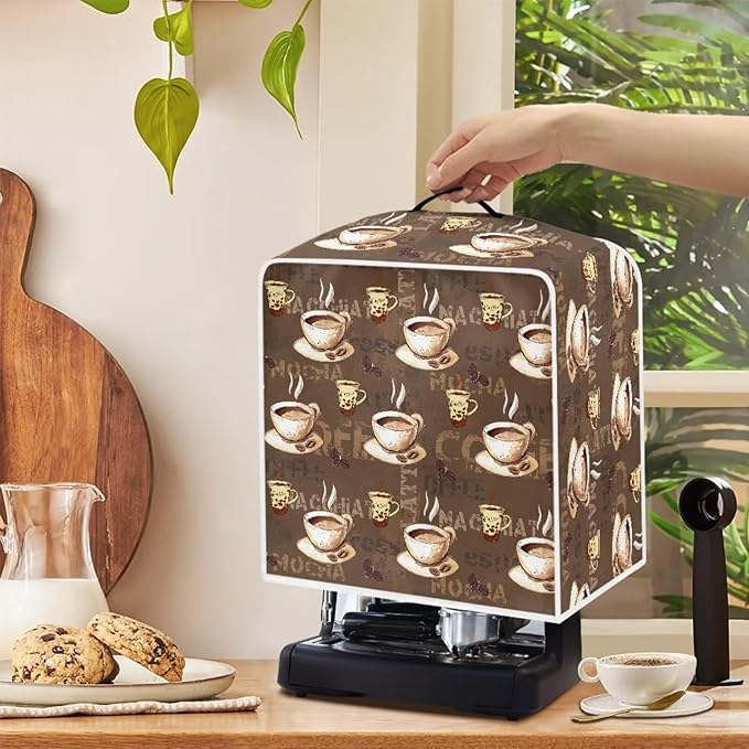 Coffee Maker Cover Dust Cover Washable Dustproof Kitchen Appliance Covers - Image 4
