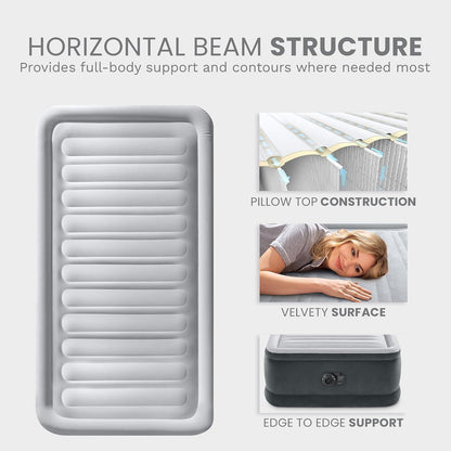 intex dura-beam 18" king size air mattress with on a desk or shelf
