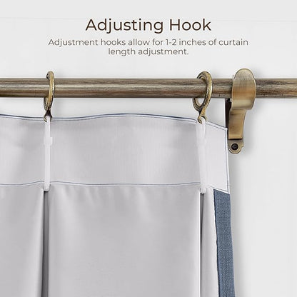 TWOPAGES 150 W x 102 L inch Pinch Pleated Curtain Room Darkening Linen Drapery - Image 5