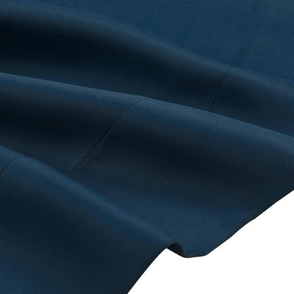 TWOPAGES Navy Pinch Pleated Room Darkening Curtain 90 Inches Long, Solid - Image 5