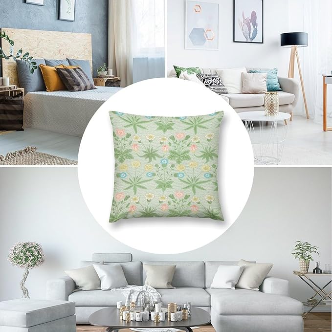 William Morris Floral Original Throw Pillow Covers Boho Chic Retro Floral Cozy - Image 7