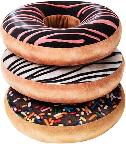 HYSEAS Round Throw Pillow 14 Inch Chocolate Donut, 3D Digital Print Decorative - Image 7