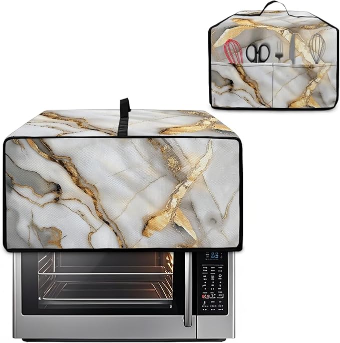 Toaster Oven Dust Cover with Storage Pockets, Protective Decorative Smart Oven - Image 2