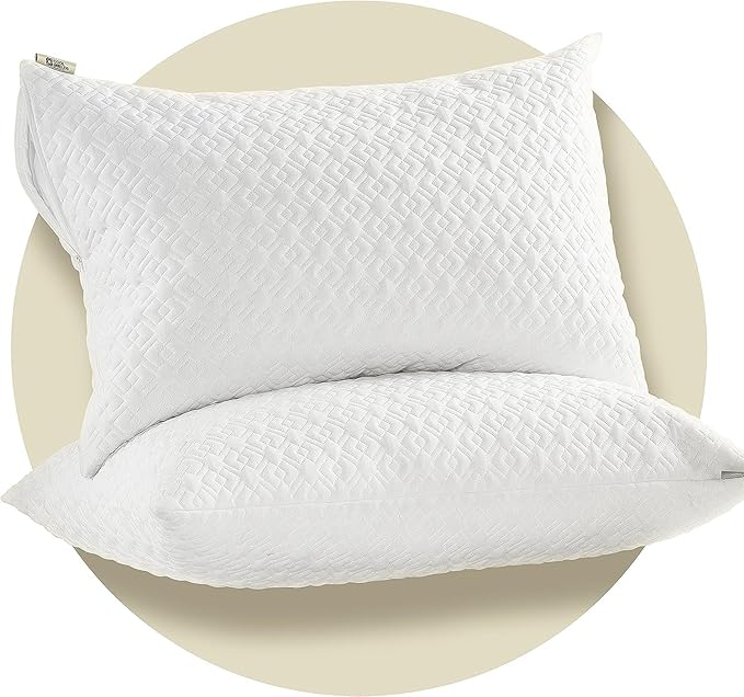 CoolShields Pillow Protector King – Waterproof Zippered Pillow Covers, by CooShields