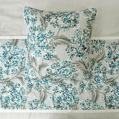 The HomeCentric King/Queen/Twin Blue Decorative Queen 74"x18" Bed Runner - Image 2