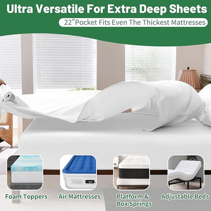 Extra Deep Pocket King Sheets 18-24 Inch 1000 Thread Count 100% Egyptian Cotton - Image 4