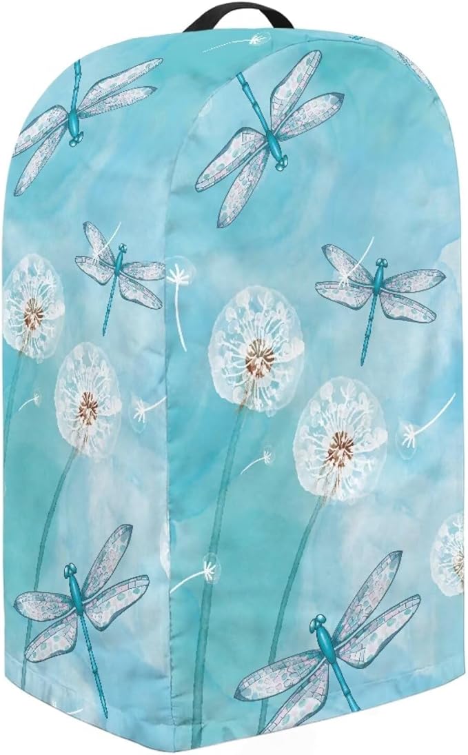 Blue Dandelion Flower Drawstring Blender Dust Cover - Image 4