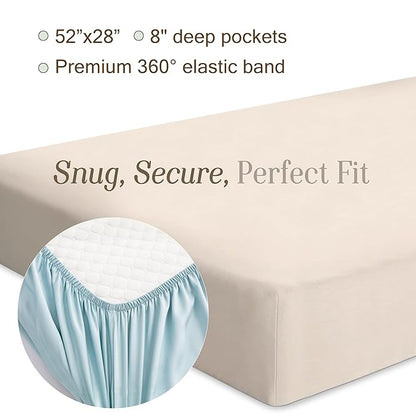 Bella Coterie Luxury Bamboo Viscose Crib Sheet | Organically Grown | Ultra Soft - Image 5