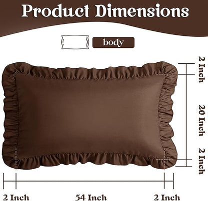 KKJIAF Ruffle Body Pillow Cases Set of 1, Ruffled Pillow Covers - Image 3