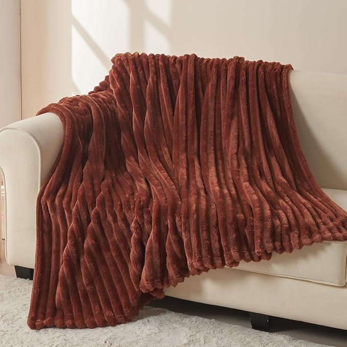 NEWCOSPLAY Super Soft Twin Blanket Coffee Premium Silky Flannel Fleece 3D - Image 3