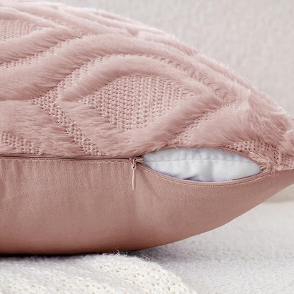 MIULEE Blush Pink Valentines Throw Pillow Covers 20x20 Inch, Soft Spring Plush - Image 4
