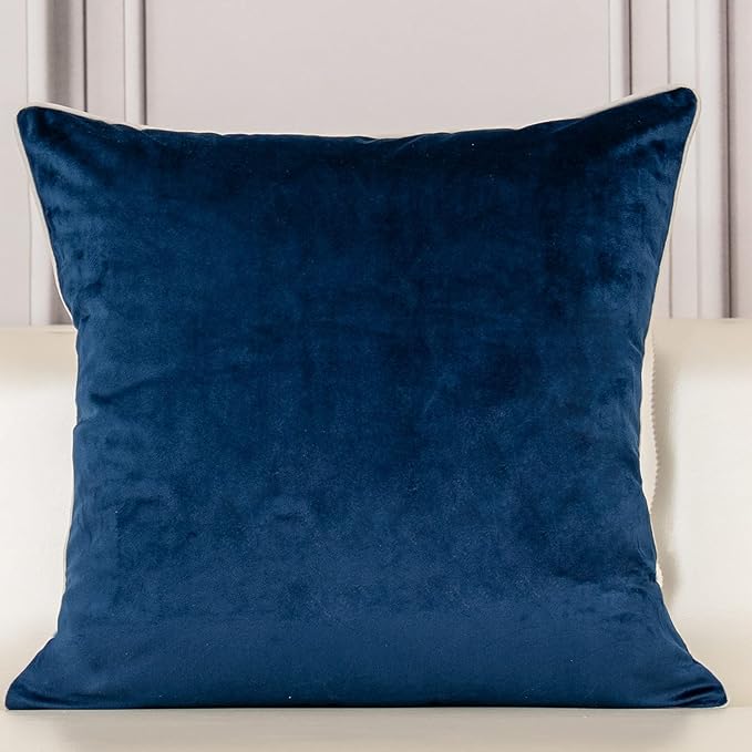 Aeckself European Floral Pillow Cover 18x18 Inch, Luxury Velvet Embroidered - Image 2