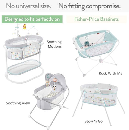 Bassinet Fitted Sheets for Fisher Price Bassinet Soothing Motions, Stow and Go - Image 2