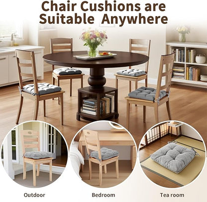 Chair Cushions for Dining Chairs, Tufted Foam Kitchen Chair, Non-Slip Seat - Image 5