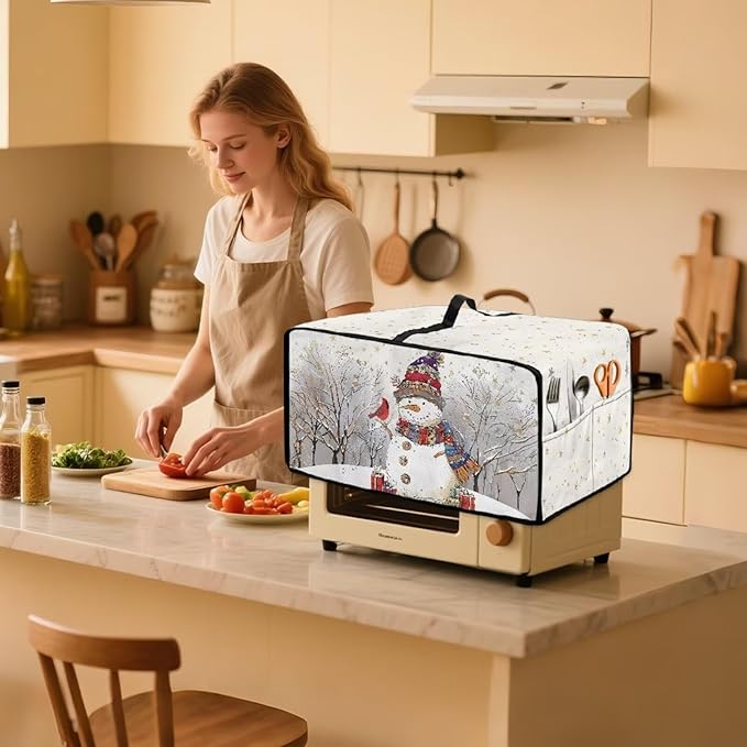 Christmas Air Fryer Toaster Oven Dust Cover Dustproof Convection Oven Cover - Image 7