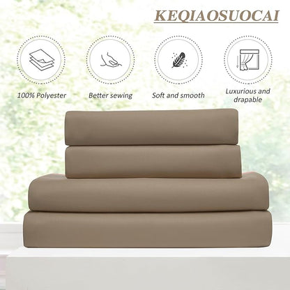 KEQIAOSUOCAI Cappuccino Pinch Pleated 72 Inch Wide Curtains 72 x 84, Thermal - Image 5