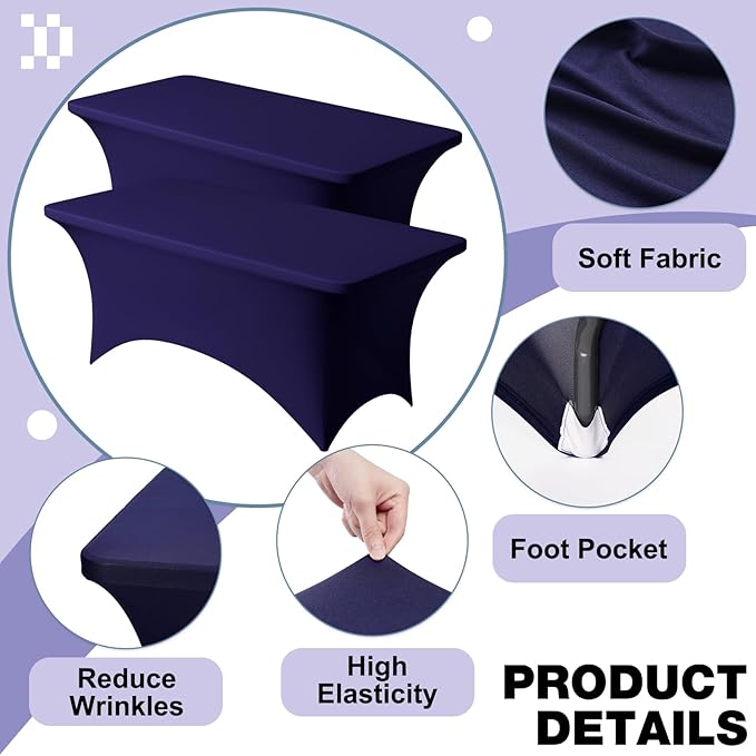 Trlyc 2 Pack 4FT Spandex Table Cloth - Image 3