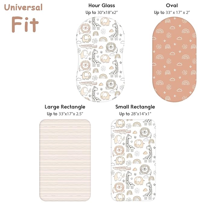 Yoofoss Bassinet Sheets for Baby, Baby Delight, Angelbliss, Soft Breathable - Image 3