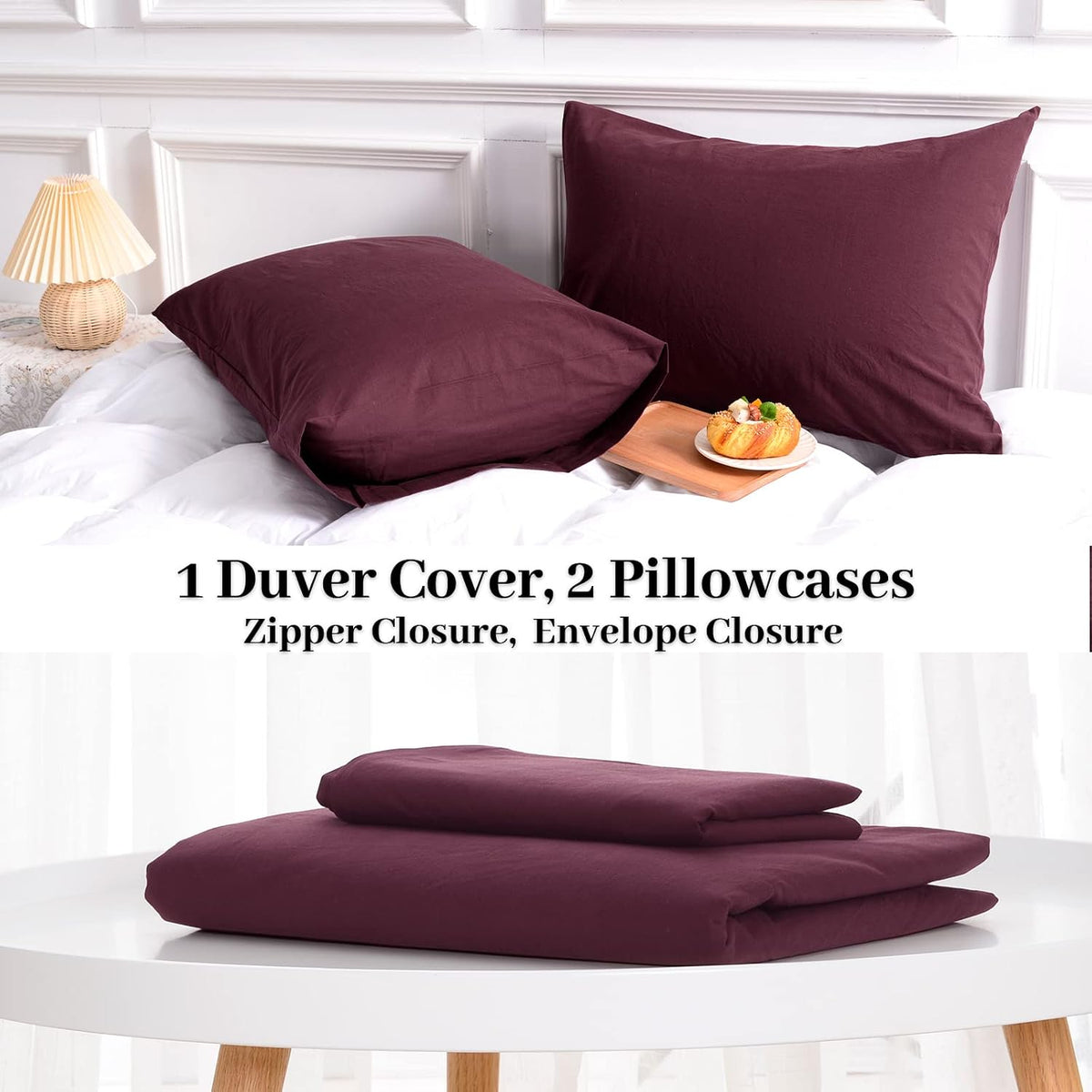 nexhome pro duvet cover set queen size linen, package contents