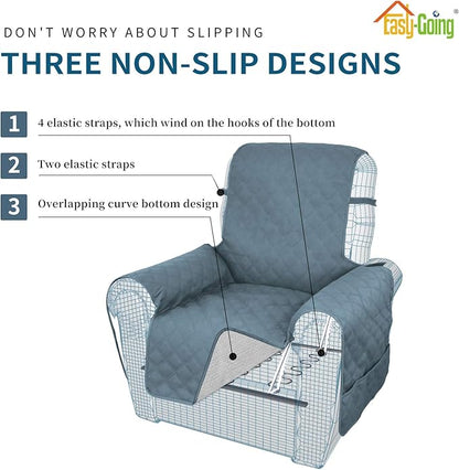 Easy-Going Sofa Slipcover Waterproof Recliner Chair Cover Non-Slip Fabric Couch - Image 3