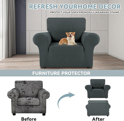 LURKA Stretch Chair Sofa Slipcovers 1 Piece Couch Covers - Image 3