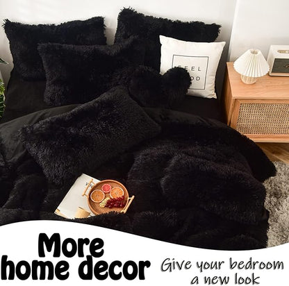 MorroMorn Decorative Pillows Covers, 2 Packs Faux Fur Pillow Cases Standard Size - Image 6