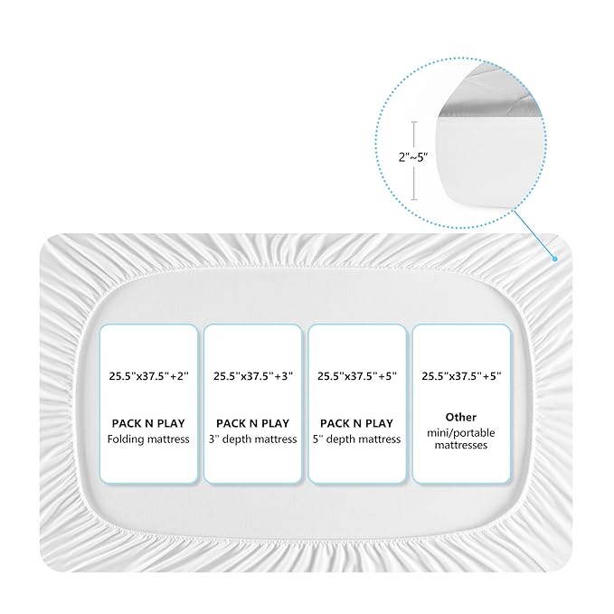 TILLYOU Pack and Play Sheets Pad - Image 3